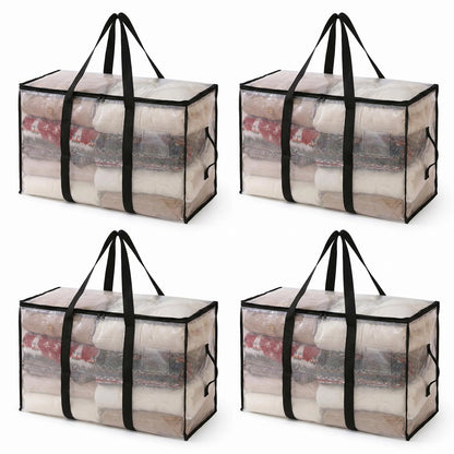 CNMTCCO Extra Large Moving Bags Heavy Duty, 90L Clothes Storage Bags with Zips