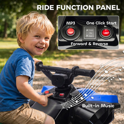 AIYAPLAY 6V Kids ATV, 4 Wheeler Electric Ride on Car with Music and LED