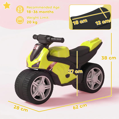 AIYAPLAY Balance Bike with Music Extra-Wide Wheels Toddler Bike for Boys Girls