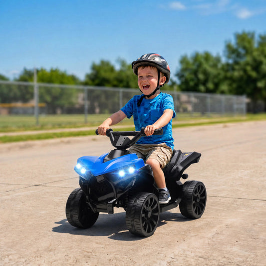 AIYAPLAY 6V Kids ATV, 4 Wheeler Electric Ride on Car with Music and LED
