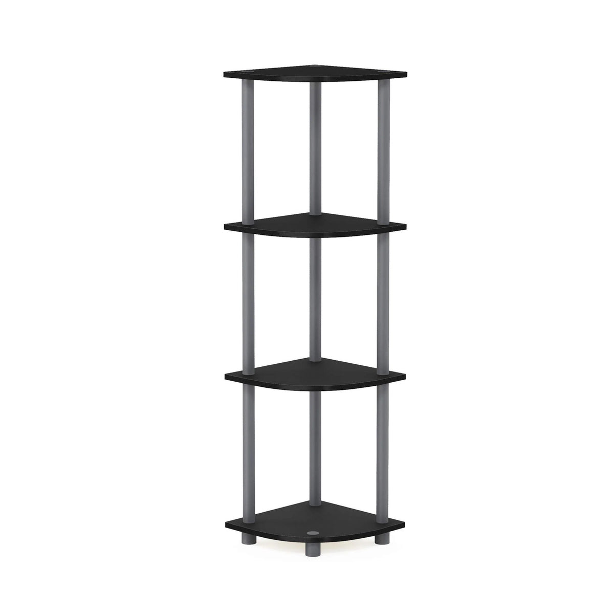 Furinno TURN-N-TUBE Corner Shelf, 4-Tier Corner Bookshelf, Display Storage