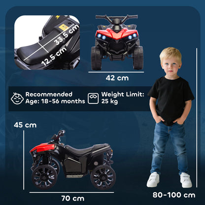 AIYAPLAY 6V Kids ATV, 4 Wheeler Electric Ride on Car with Music and LED