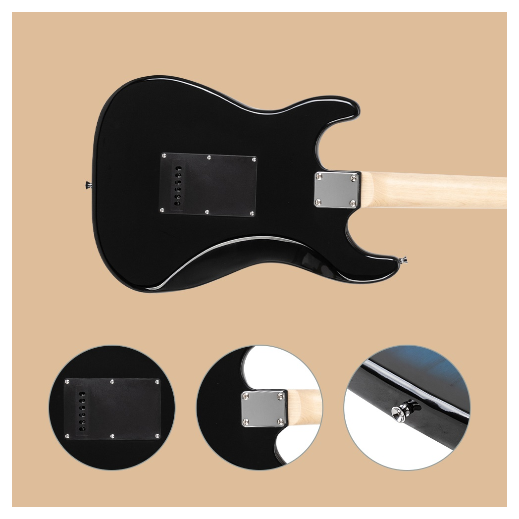 Glarry GST Stylish Electric Guitar Kit with Black Pickguard Blue Color
