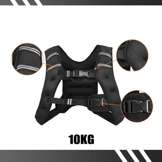 10 Kg Adjustable Weighted Running Vest Gym Fitness Sports Training Weight Loss