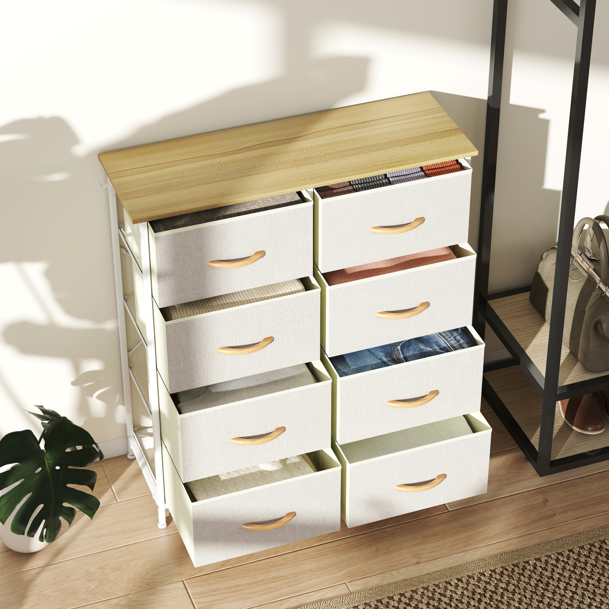 Wood Storage Chest of Drawers