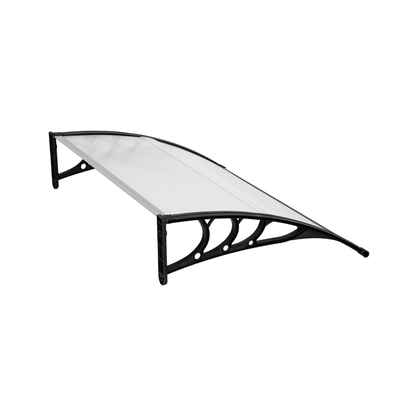 【Same Code：48202358】HT-120 x 80 Household Application Door & Window Rain Cover Eaves Canopy White & Black Bracket