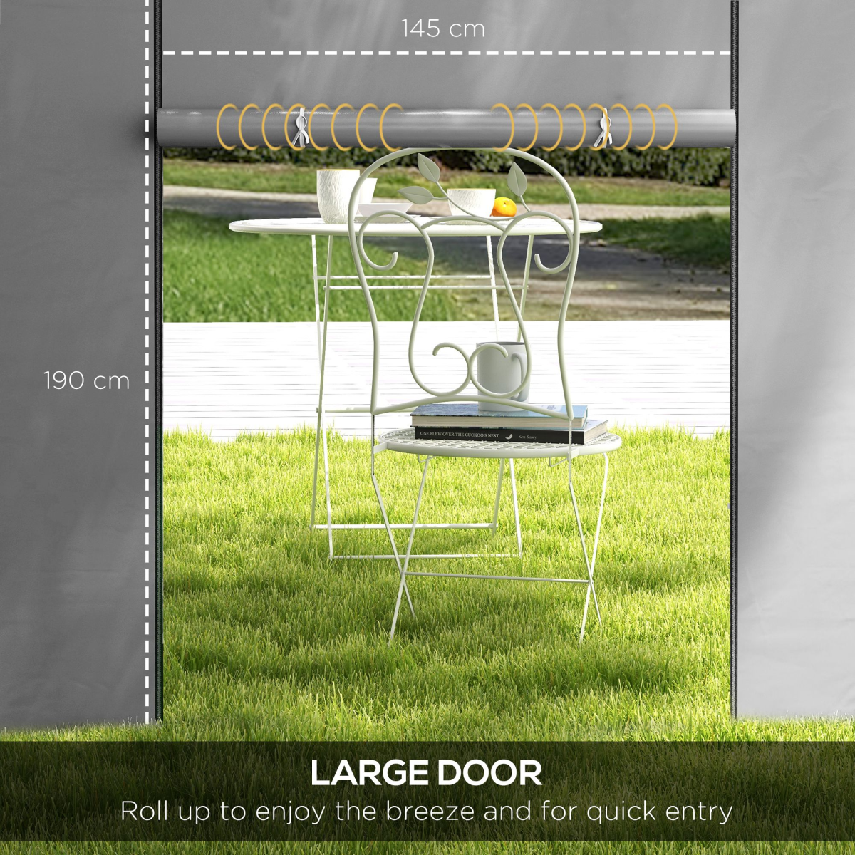 Outsunny 3x3(m) or 3x6m Pop Up Gazebo Side Panels Replacement, 2 Pack, Grey