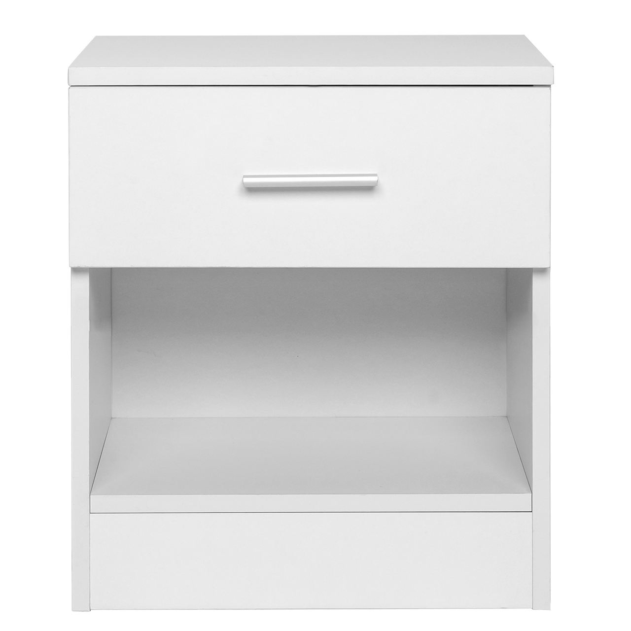 2-Tier Nightstand Bedside Cabinet End Table for Bedroom Home Office White