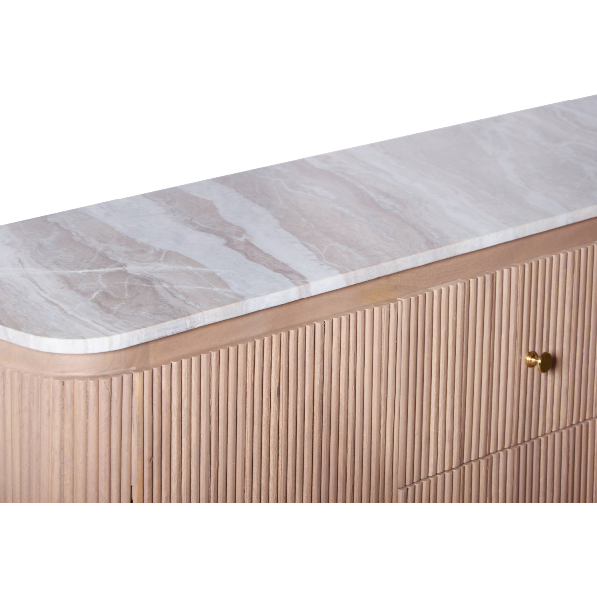 Ashford Natural Marble & Wood Extra Large Sideboard