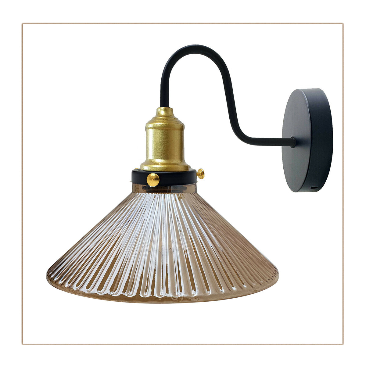 Industrial Amber Glass Shade Wall lights  for Home Decor ~1774
