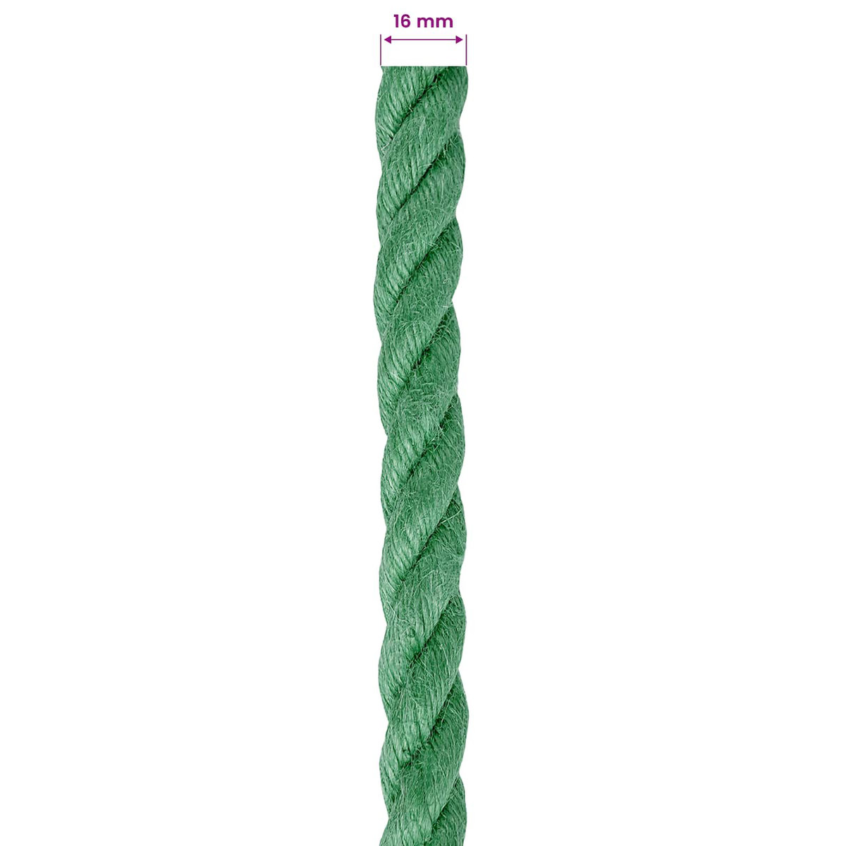 vidaXL Jute Rope Green 100% Tossa jute
