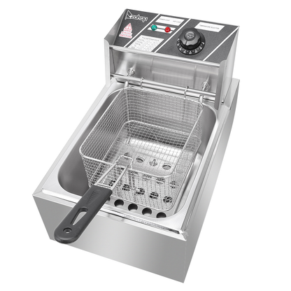 [Replace old code: 96063967] EH81 2500W 220-240V 6.3QT/6L Stainless Steel Single Cylinder Electric Fryer UK Plug