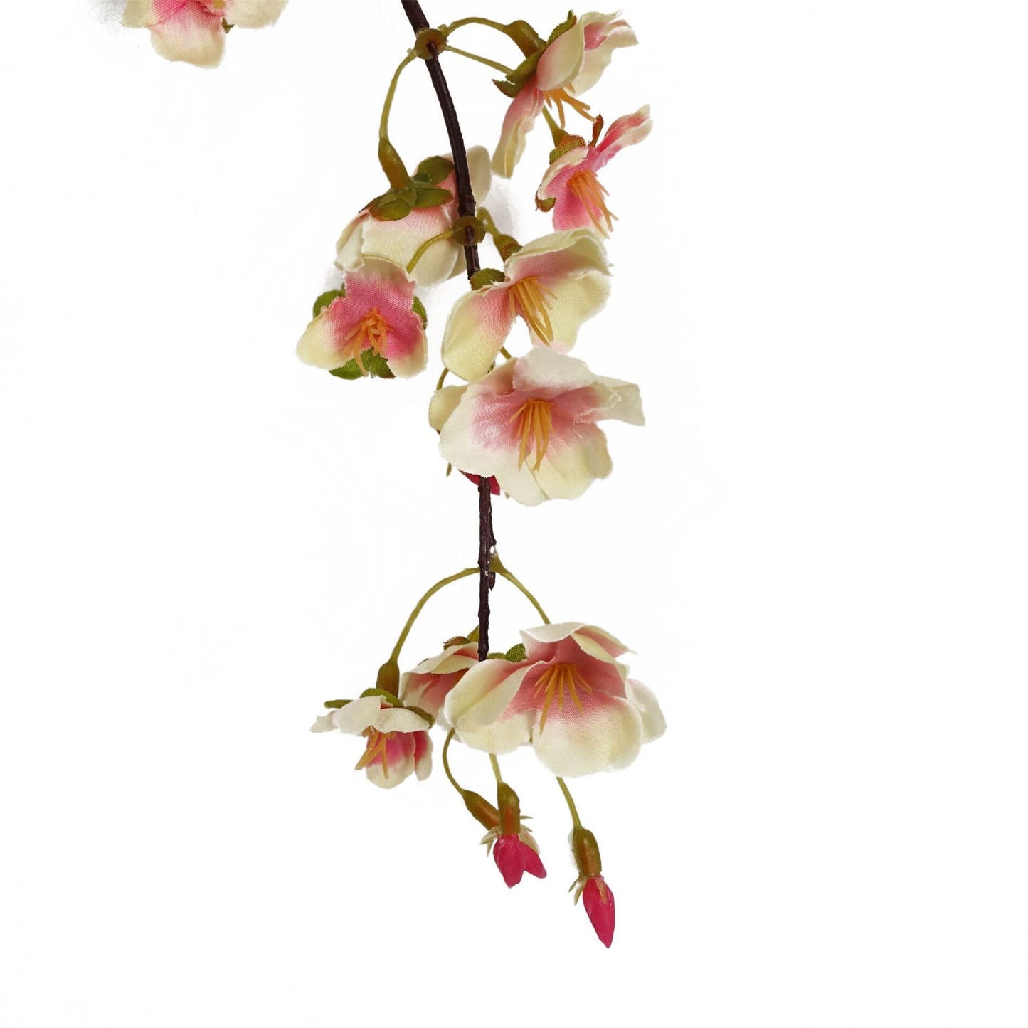 Pack of 6 x 110cm Natural Pink Trailing Cherry Blossom Stem Artificial