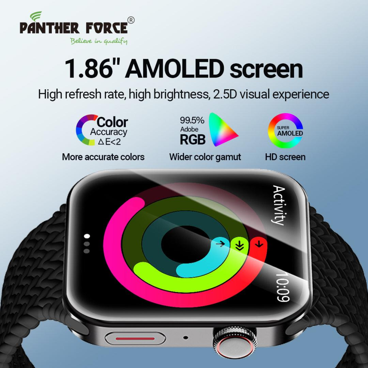 Panther Force 1.86" AMOLED Display Smartwatch