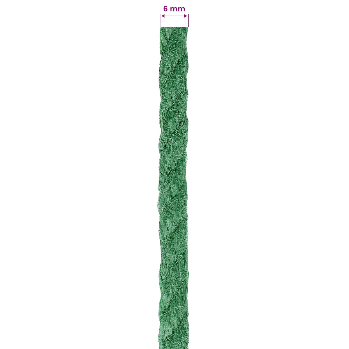vidaXL Jute Rope Green 100% Tossa jute