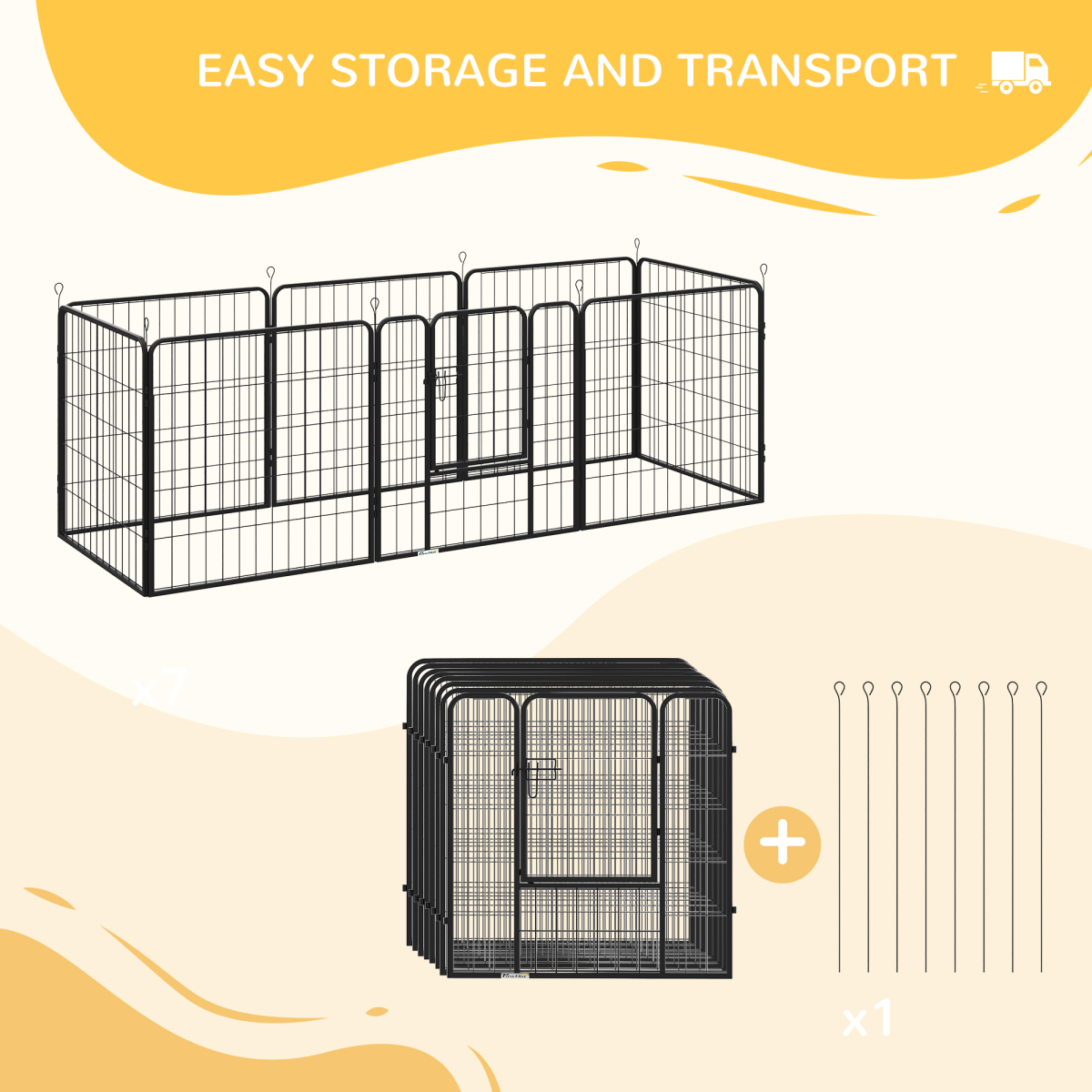 4 Sizes Pet Playpen Dog Rabbit Puppy Cage Folding Run Fence Metal Hutch