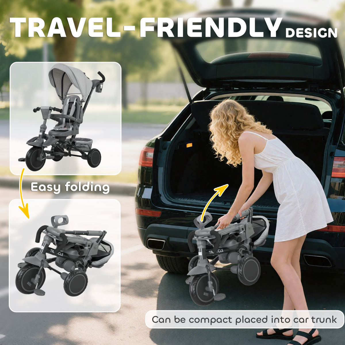 Kids Trike with Adjustable Backrest