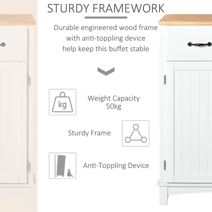 Simple Kitchen Cupboard Storage Cabinet w/ Drawer Living & Dining Room
