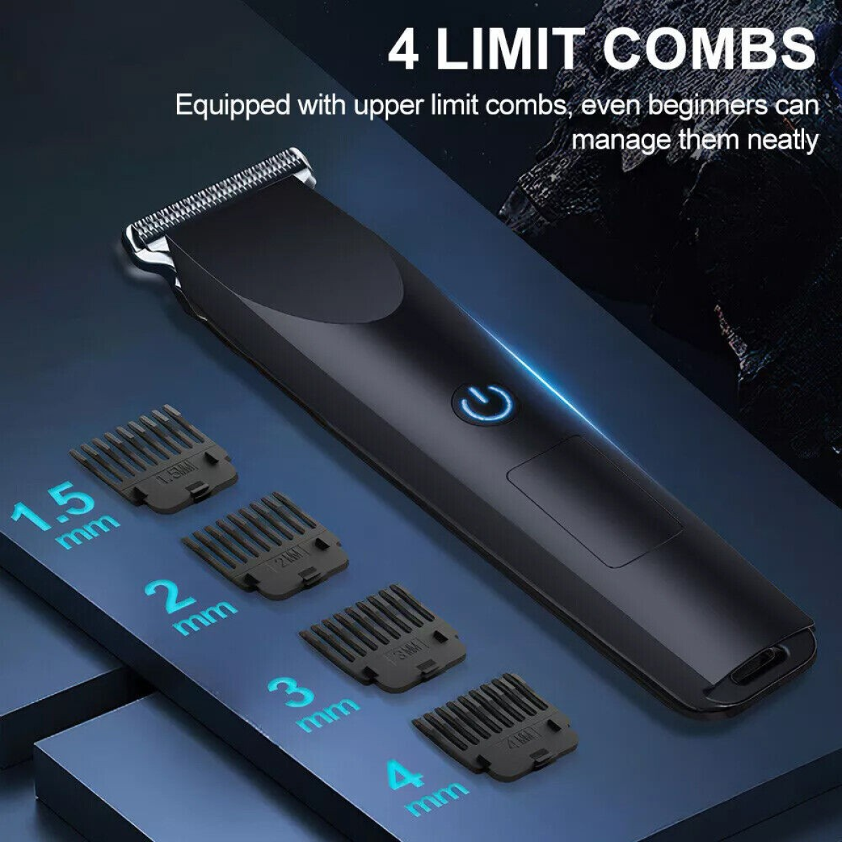 Men Pro Electric Hair Clippers Beard Trimmer Cutting Barber Shaving Machine Black