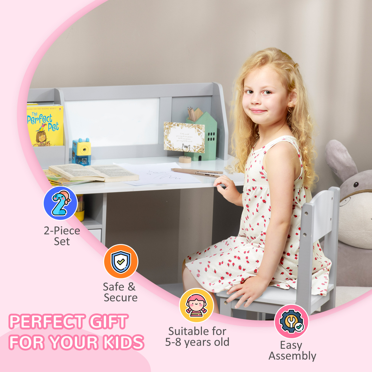 Kids Desk and Chair Set
