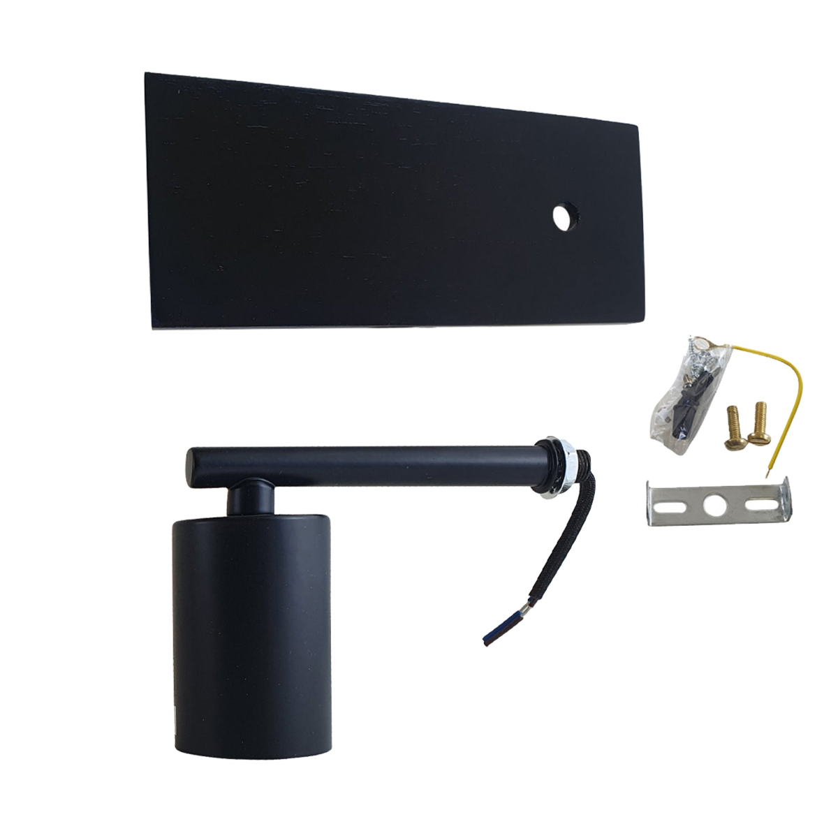 Wood base Wall Sconce E27 Screw Holder Industrial Lamp Retro Lights Black~1569