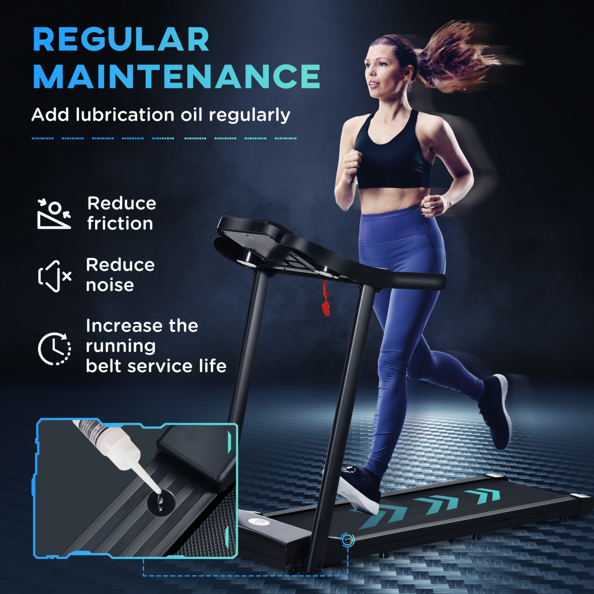 Treadmill 1.5HP Electric Motorised Running Machine w/ LED Display HOMCOM
