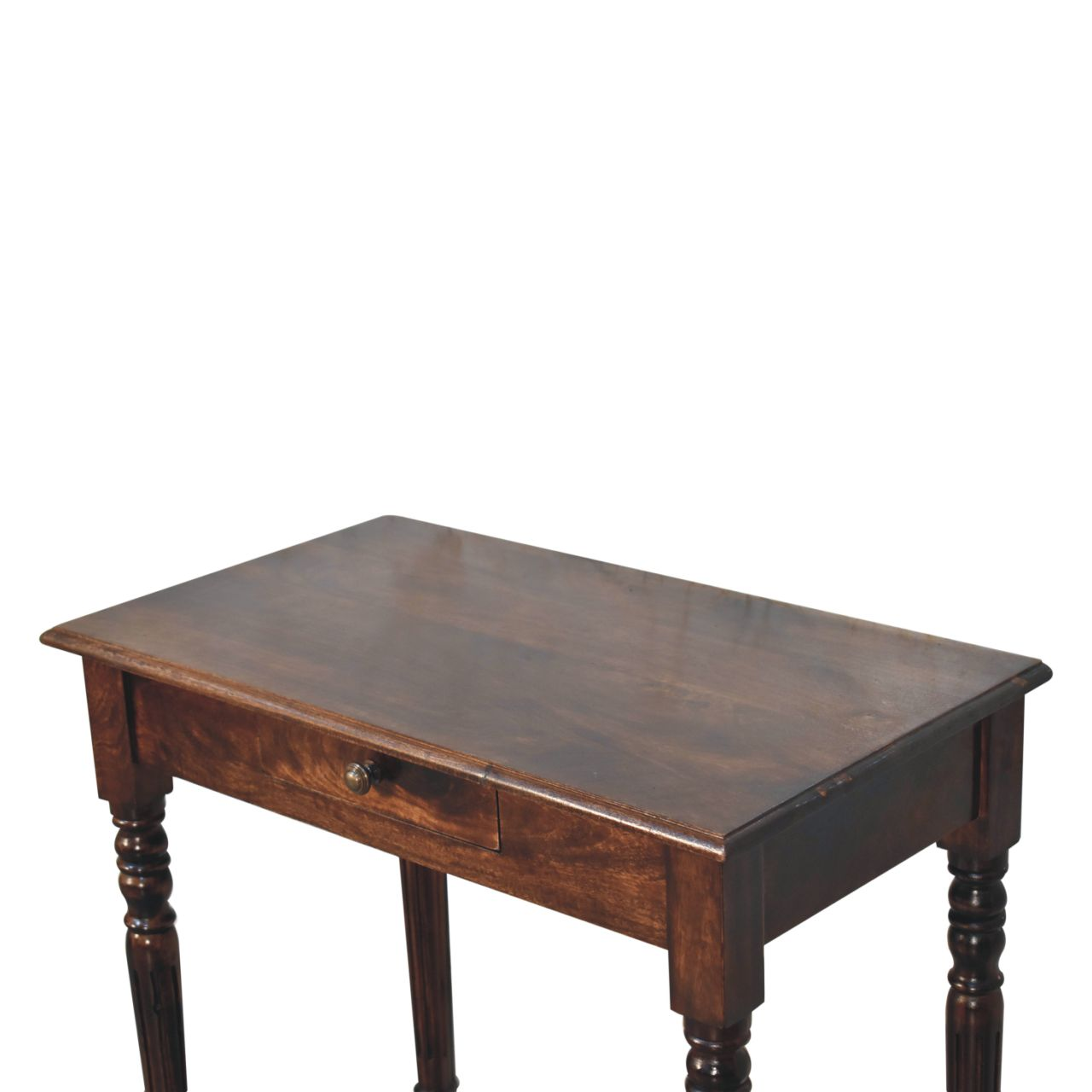 Artisan Furniture Solid Wood California Walnut Writing Desk, 1 Drawer, Dark Brown