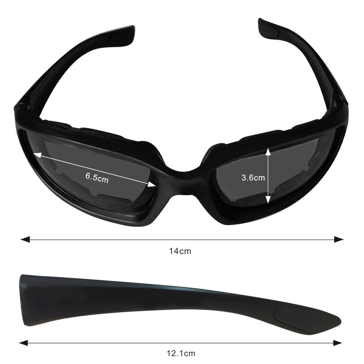 3 pairs  Motorcycle Sports Biker Riding Glasses Wind Resistant Eye Protection Women Men Sports Goggles Cycling Glasses Sunglasses Gray/Clear/Yellow