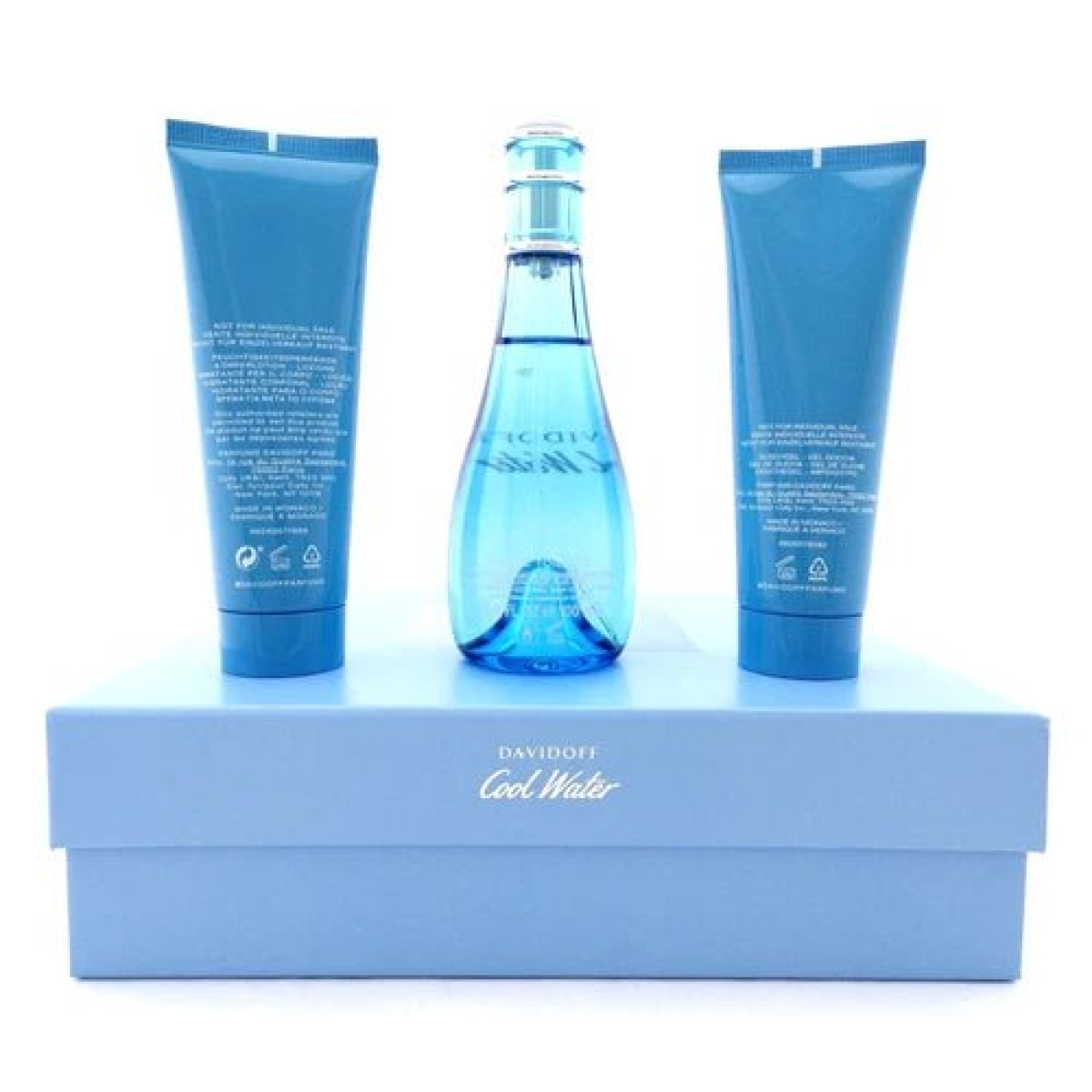 Davidoff Cool Water Gift Set (Eau De Toilette 100ml  Body Lotion 75ml  Shower Gel 75ml)
