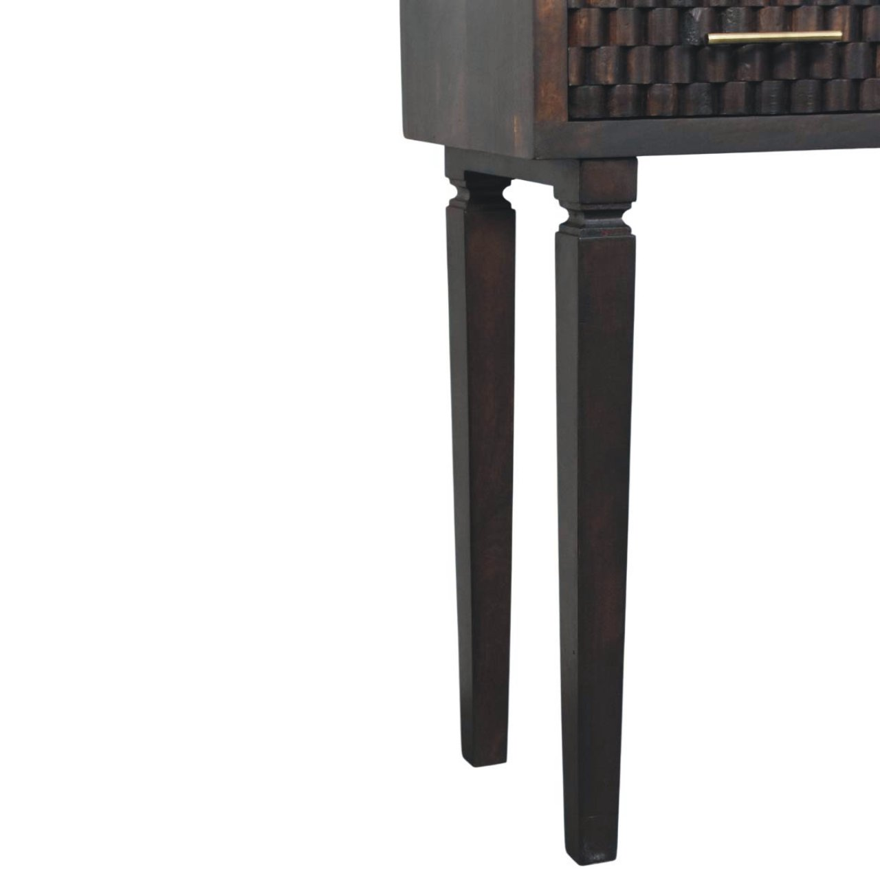 Artisan Furniture Solid Wood Arno Console Table, 2 Drawers, Dark Brown