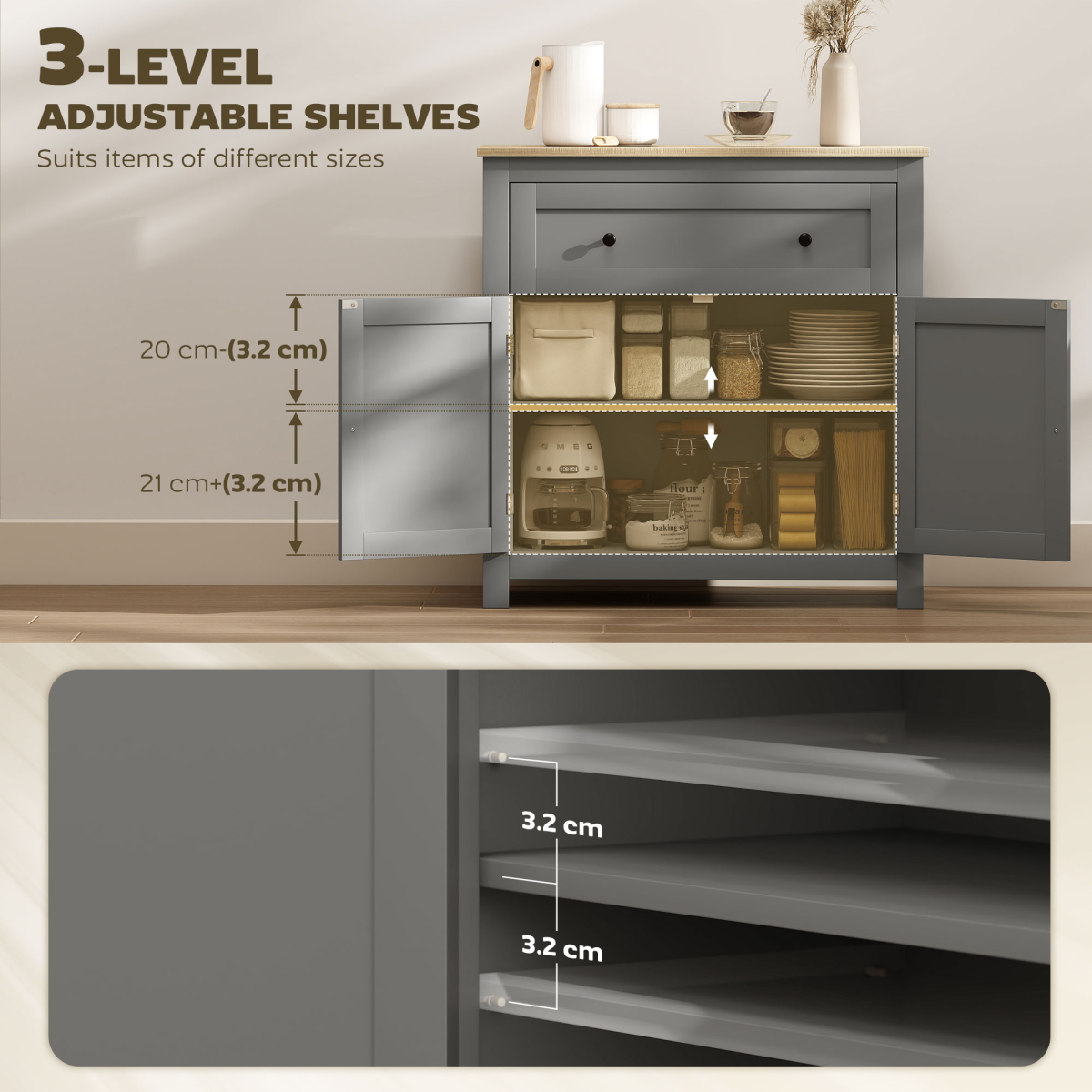 Kitchen Sideboard Storage Cabinet