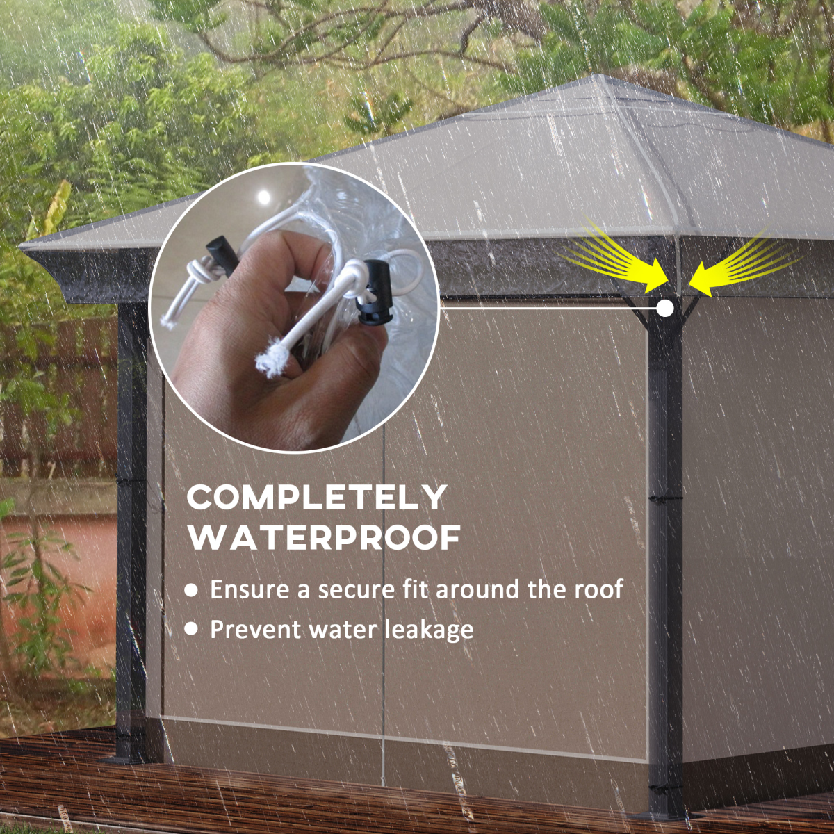 3 x 3 (m) Gazebo Protective Cover, Waterproof Cover for Canopy, Tent