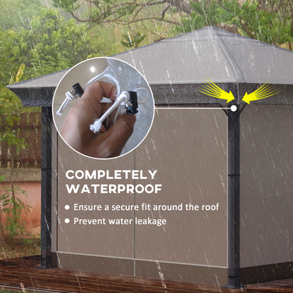 3 x 3 (m) Gazebo Protective Cover, Waterproof Cover for Canopy, Tent