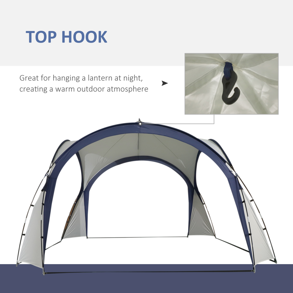 Outdoor Gazebo Event Dome Shelter Party Tent for Garden Outsunny