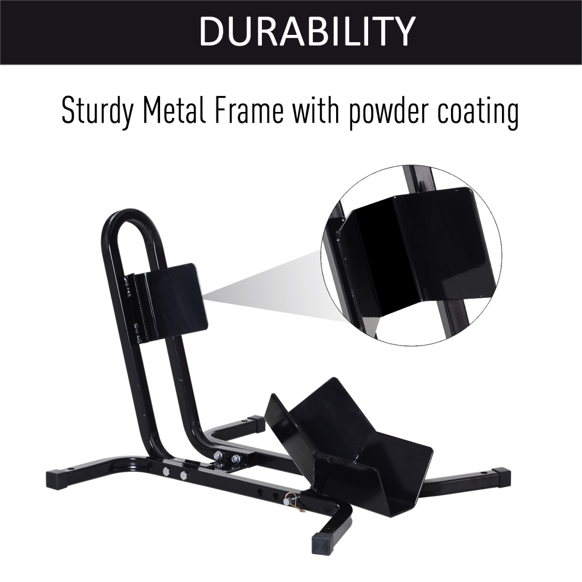 Motorcycle Wheel Chock Metal Motorbike Holder Pre-Drilled Holes HOMCOM
