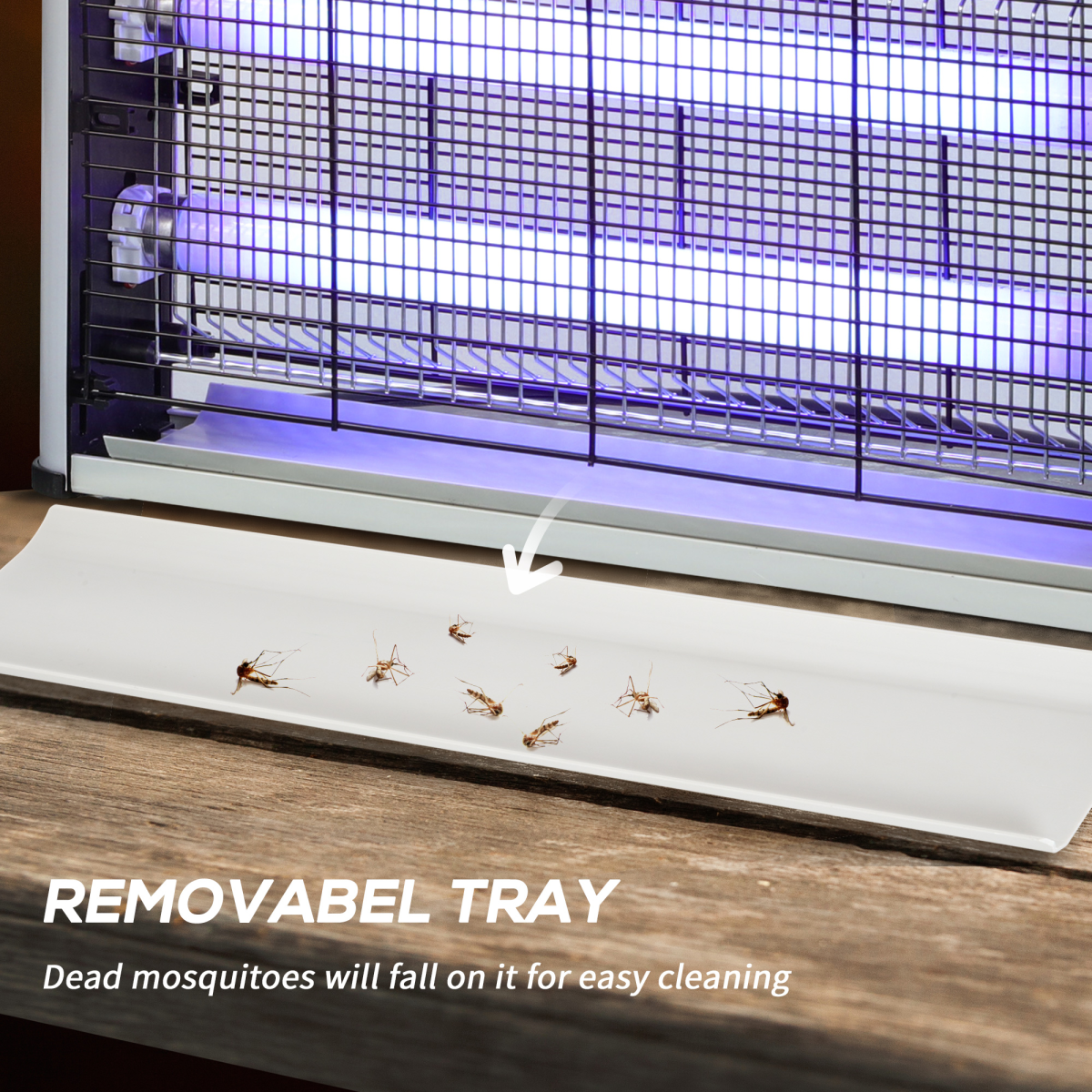 Outsunny 20W Mosquito Killer Electric Insect Fly Pest Control, Silver