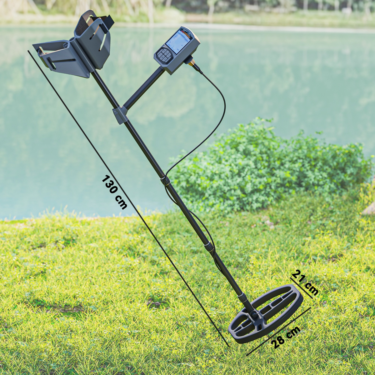 Outsunny Gold Metal Detector with DSP Chip and 5 Professional Modes