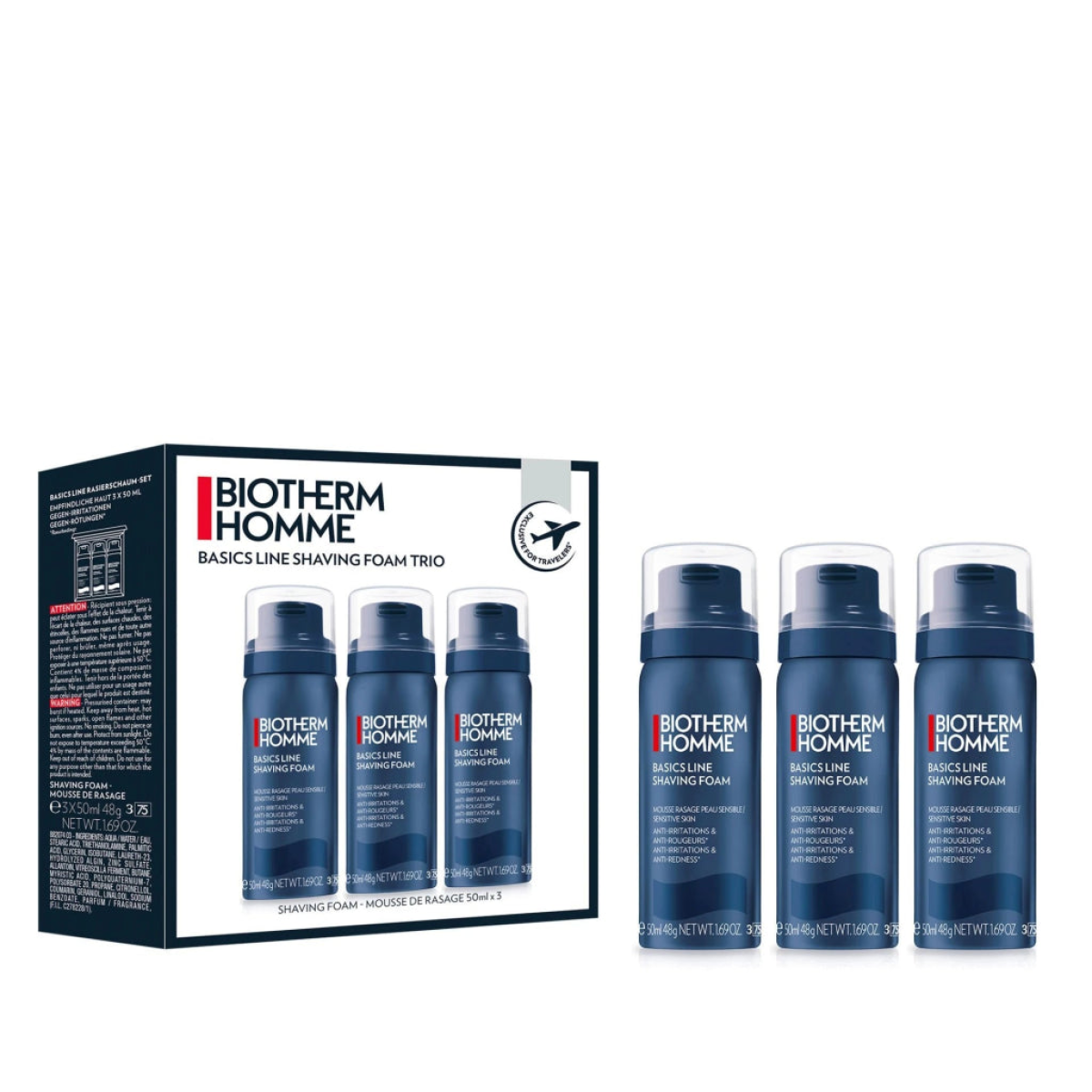 Biotherm Homme Sensitive Shaving Foam (3 x 50ml)