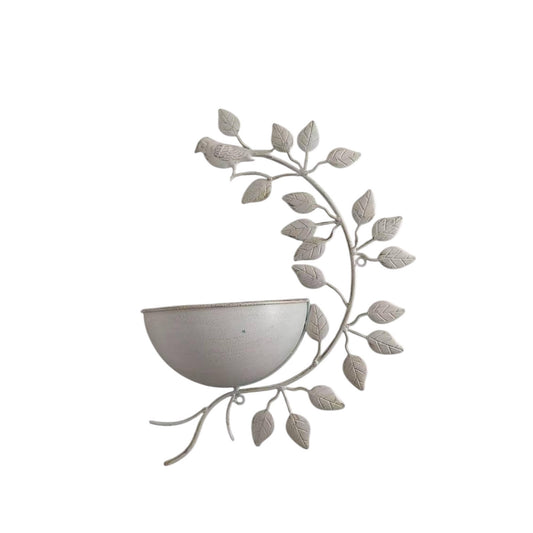 Durable and Rust-Resistant 42CM Metal Garden Planter – Elegant Outdoor Pot for Flowers, Herbs & Small Shrubs for Your Garden, Patio, or Balcony to Long-Lasting Use Any Outdoor Space Cream