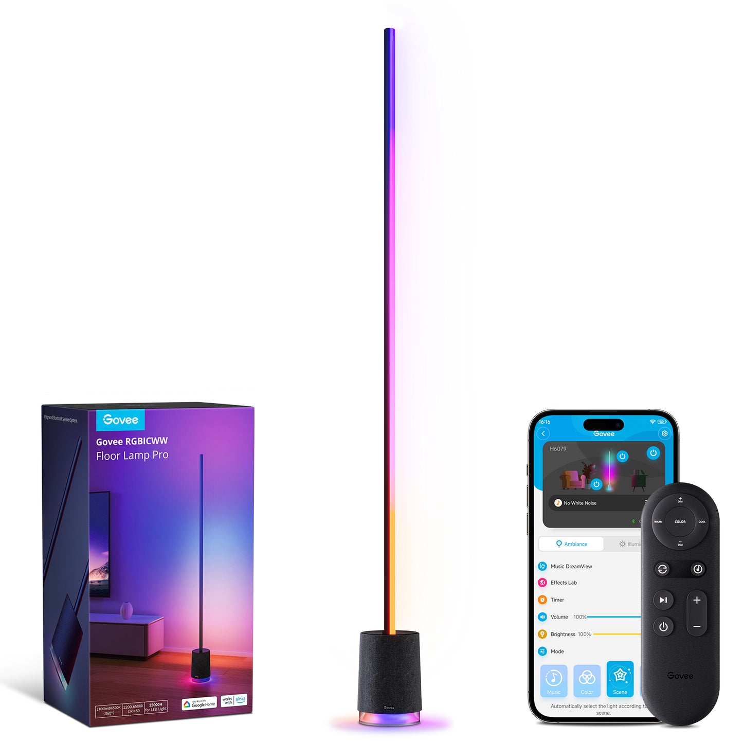 GOVEE FLOOR LAMP PRO WITH SPEAKER BLACK