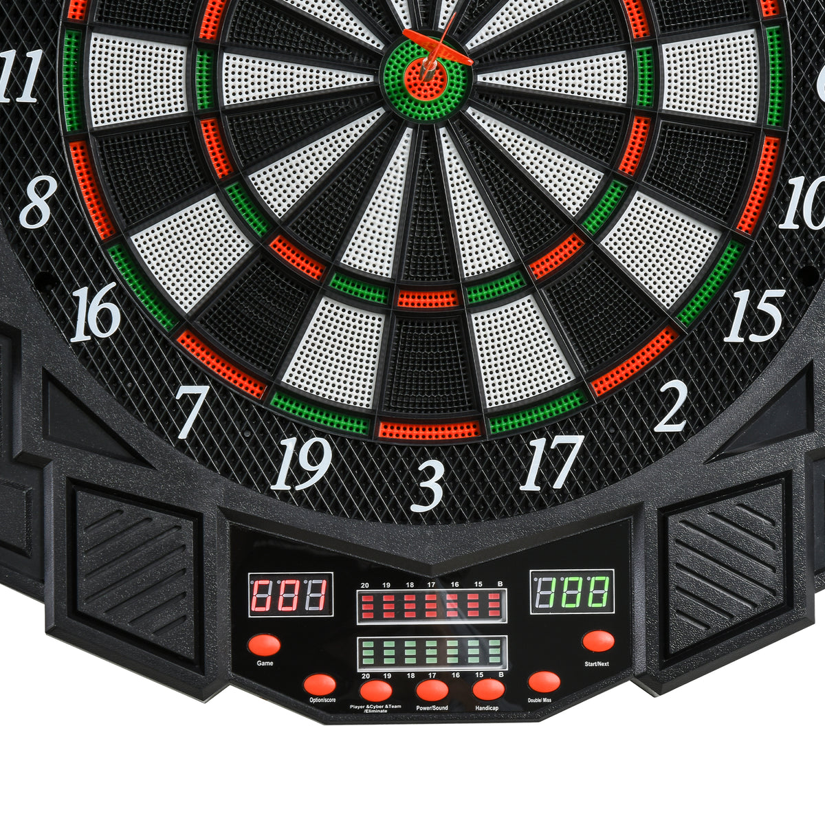 HOMCOM Dart Board Set, Electronic Dartboard with LED Digital Score Display, Soft Tip Darts, 27 Games, Speaker Sound