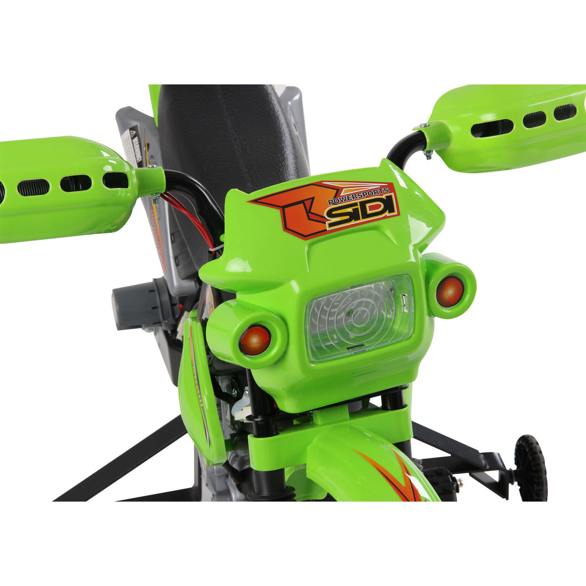 HOMCOM Kids Electric Motorbike, 6V Battery Powered Ride on Motorcycle with Training Wheels, Start-up Button, Pedal, Gift for Boys and Girls Ages 3-6 Years, Green