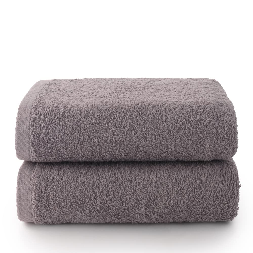 Top Towel - Plus - Large bath towels - Bath towels - 2 hand towels or sink- 50x100cm - 100% cotton - Grey