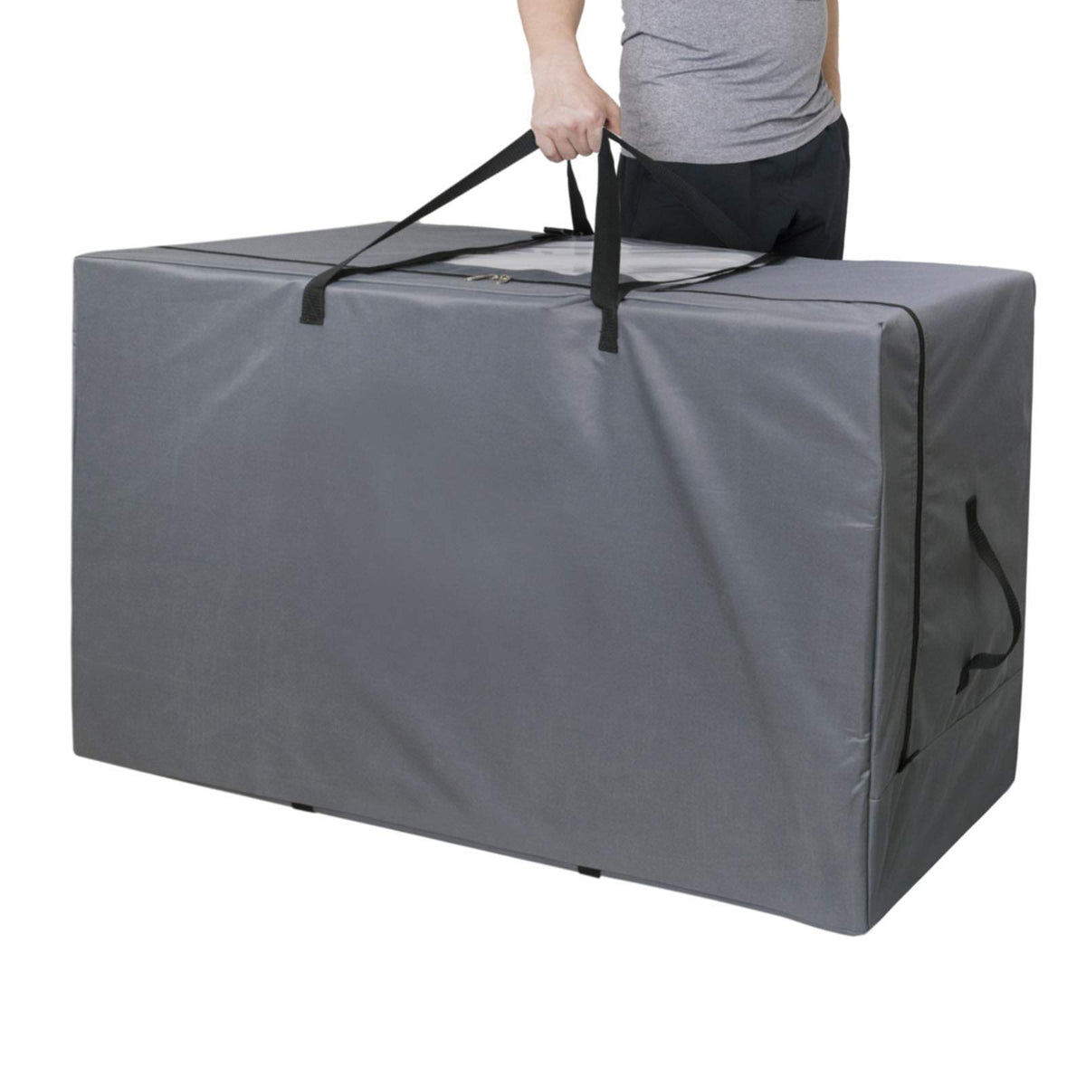 Cuddly Nest Folding Mattress Storage Bag - Heavy Duty Carry Case for Tri-Fold Guest Bed Mattress Fits 6" Queen Mattress