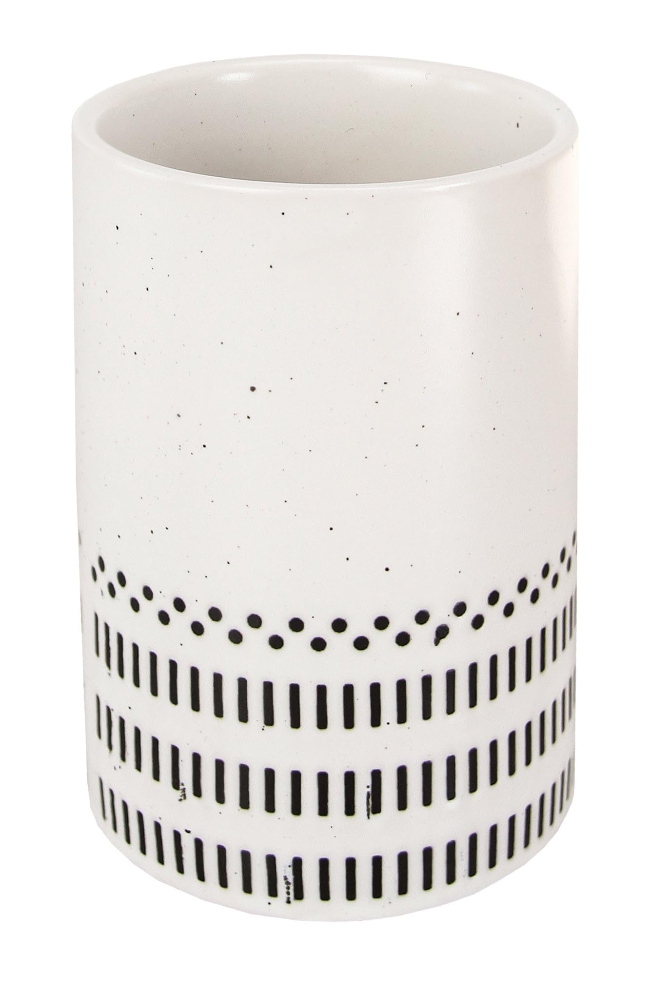 Kleine Wolke Alva toothbrush holder, accessories, colour: black and white, material: stoneware
