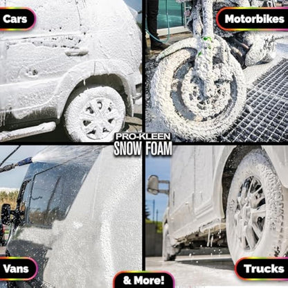 Pro-Kleen Snow Foam Car Shampoo pH Neutral Cherry 5L & Karcher K Series Compatible Snow Foam Lance