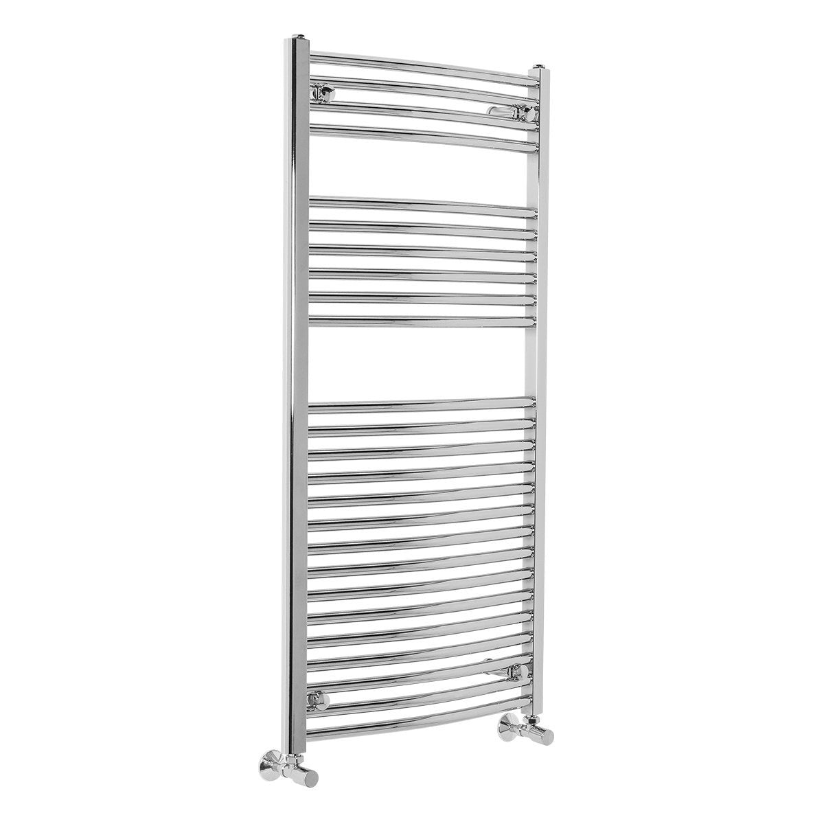 Warmehaus Curved Heated Bathroom Towel Rail Radiator 1200x600 Chrome