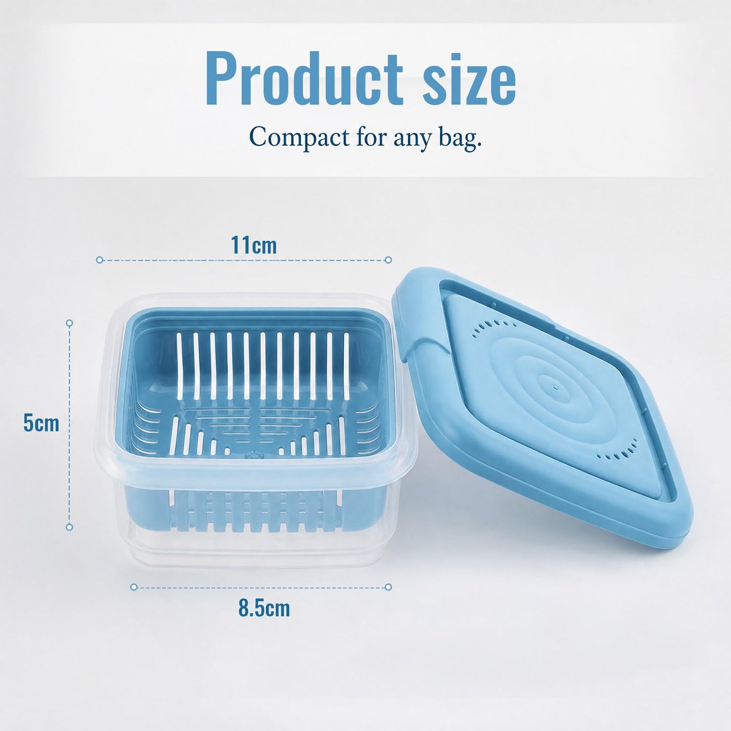 Travel Soap Case with Lid Leakproof Soap Box Square Soap Dish with Drainage Layer Portable Shower Shampoo Bar Holder for Gym Bathroom Camping