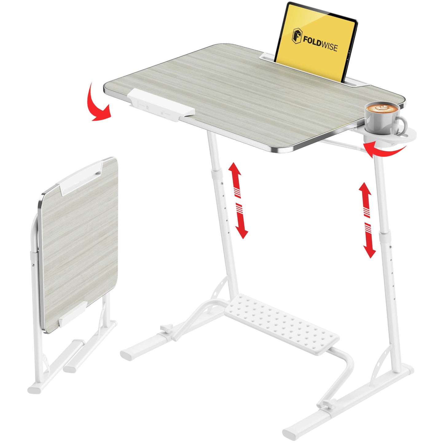 FoldWise Folding Laptop Table for Sofa, Sturdy Work & Dinner Portable Desk