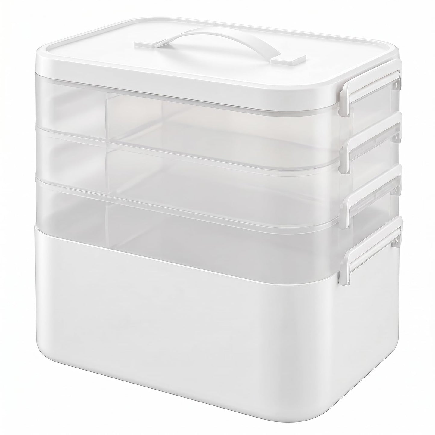 Stidyzo Medicine Storage Box, 4-layer Stackable Storage Box